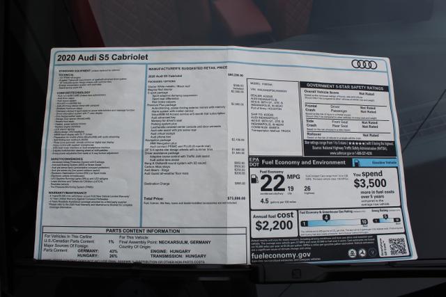 2020 Audi S5 Convertible