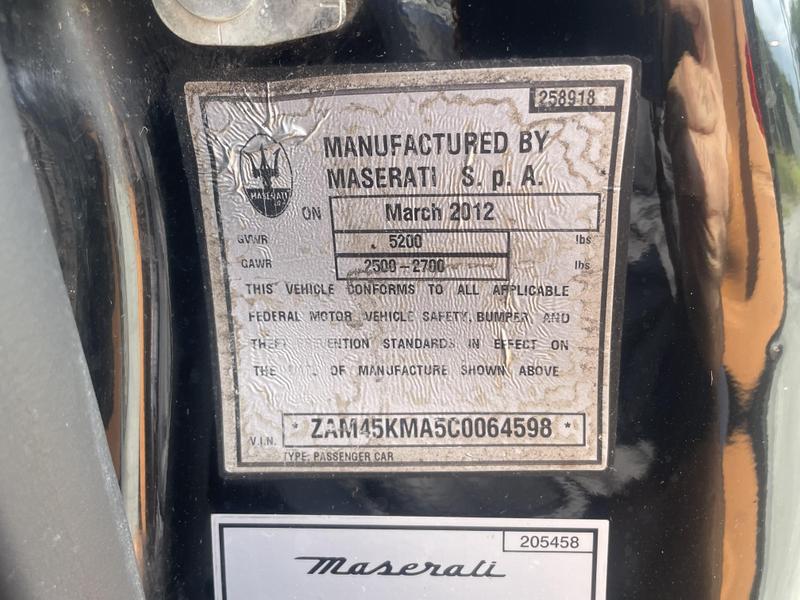 2012 Maserati Granturismo Convertible - $53,990